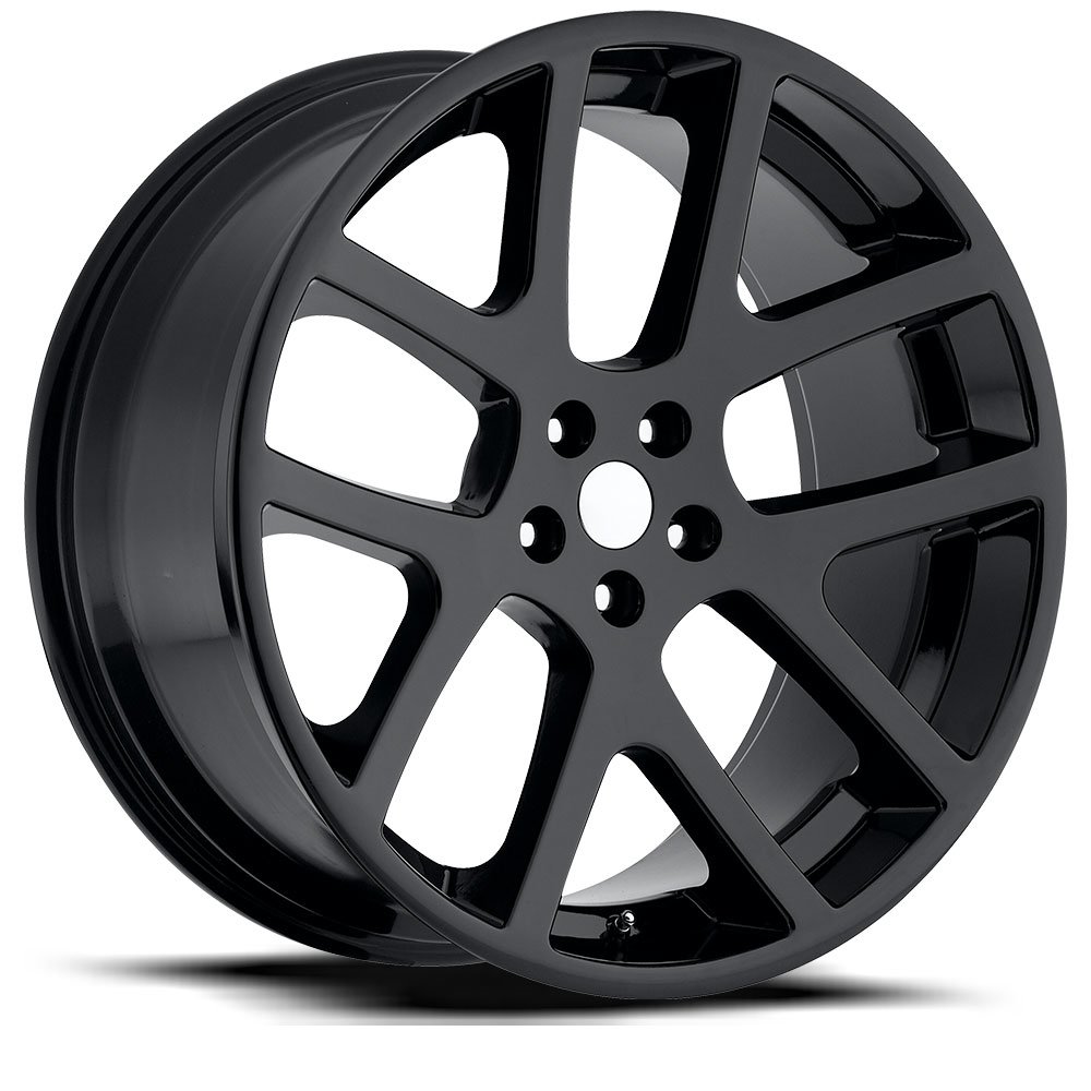 Gloss Black Viper Replica 22x9 Wheels 05-23 LX Cars, Challenger